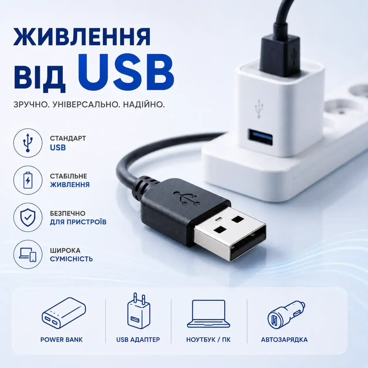 Пристрій з живленням від USB