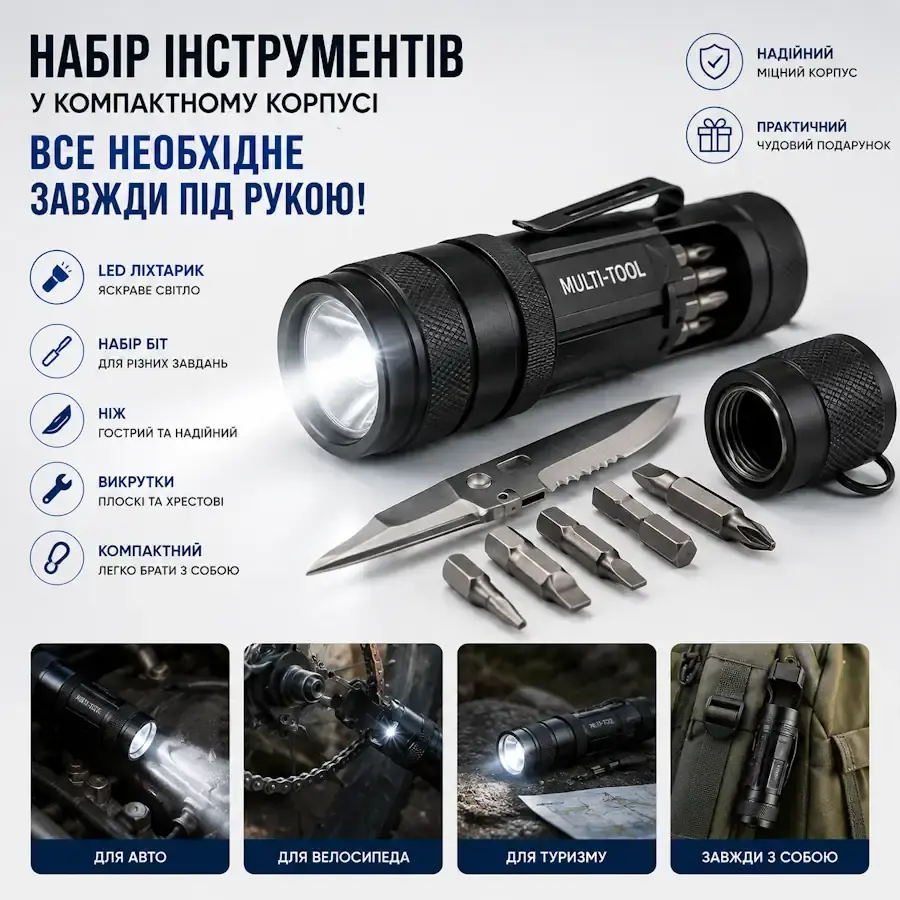 Товари з набором інструментів у комплекті