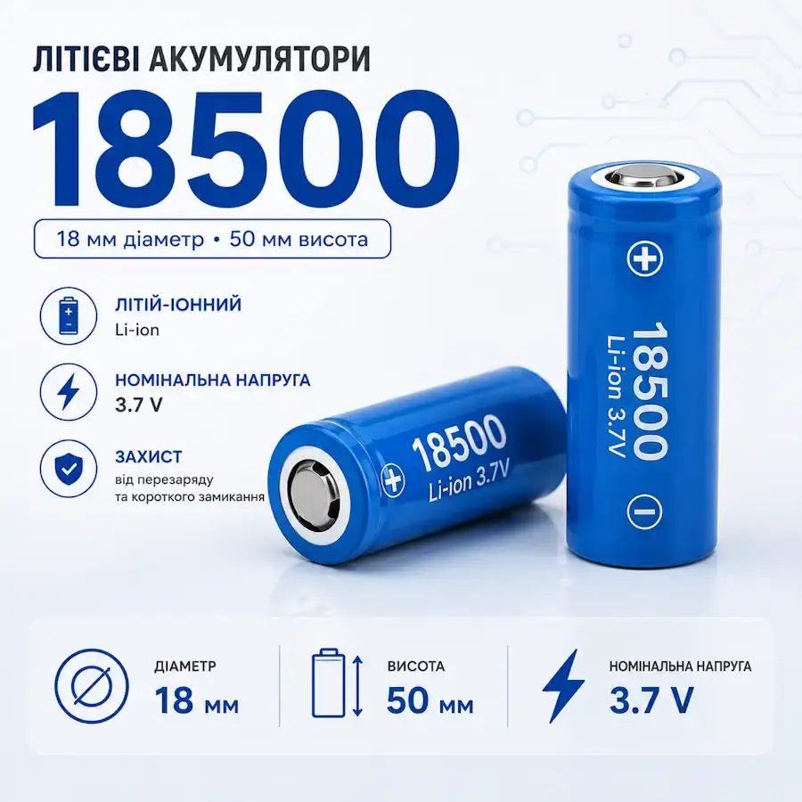 Літій-іонний акумулятор 18500 