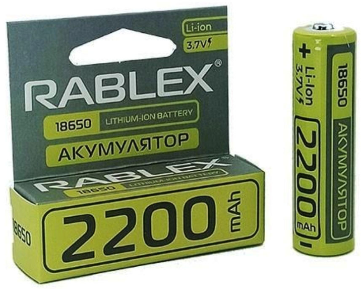 Логотип бренду Rablex на фоні лужних і акумуляторних батарейок, що представляють різноманітність продукції.