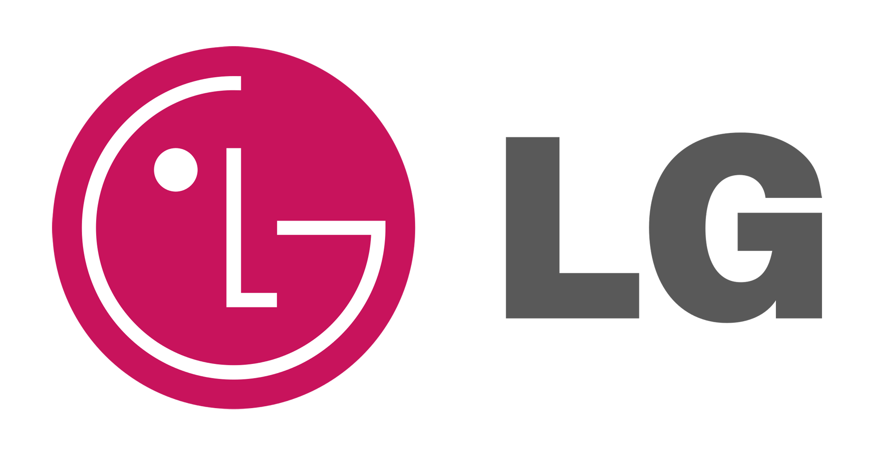 Логотип LG на фоні сучасної побутової техніки та електронних пристроїв для дому та офісу.