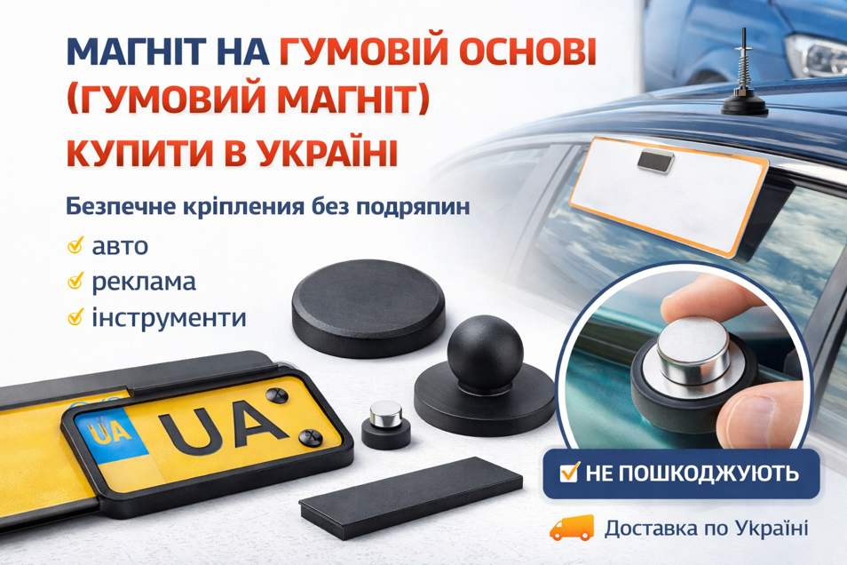 постер до атребута товарів Магніт на гумовій основі (гумовий магніт) на якому зображено використання магнітів