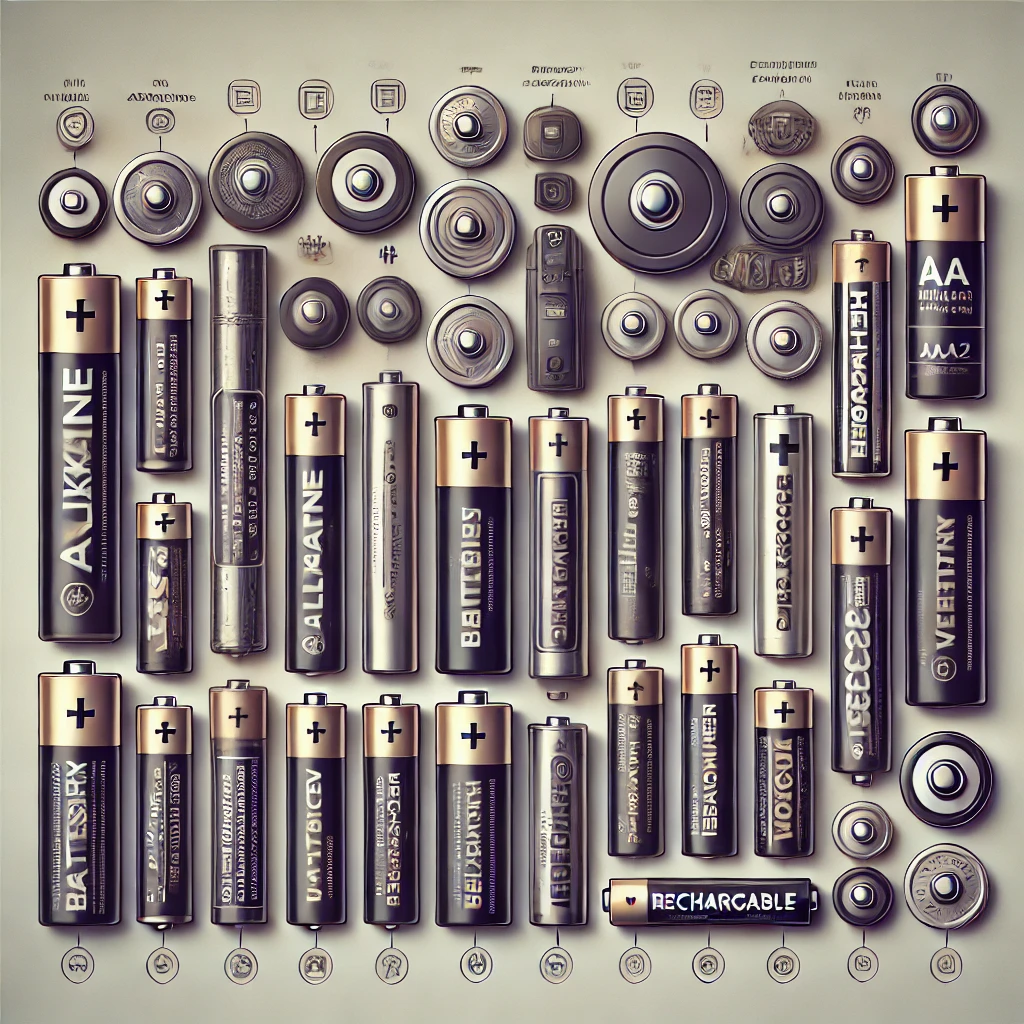 Різні типи батарейок: лужні, сольові, літієві та акумулятори