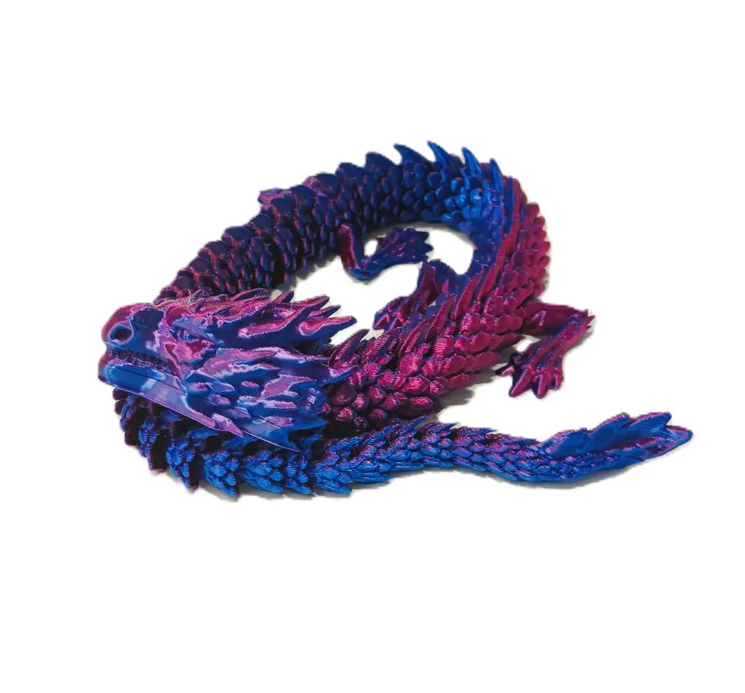 3D друк райдужний шарнірний дракон від батарейки.com.ua