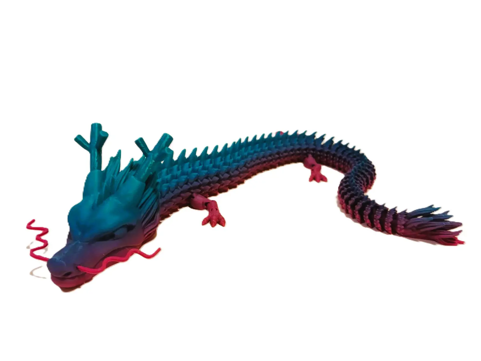 3D друк райдужний шарнірний дракон від батарейки.com.ua