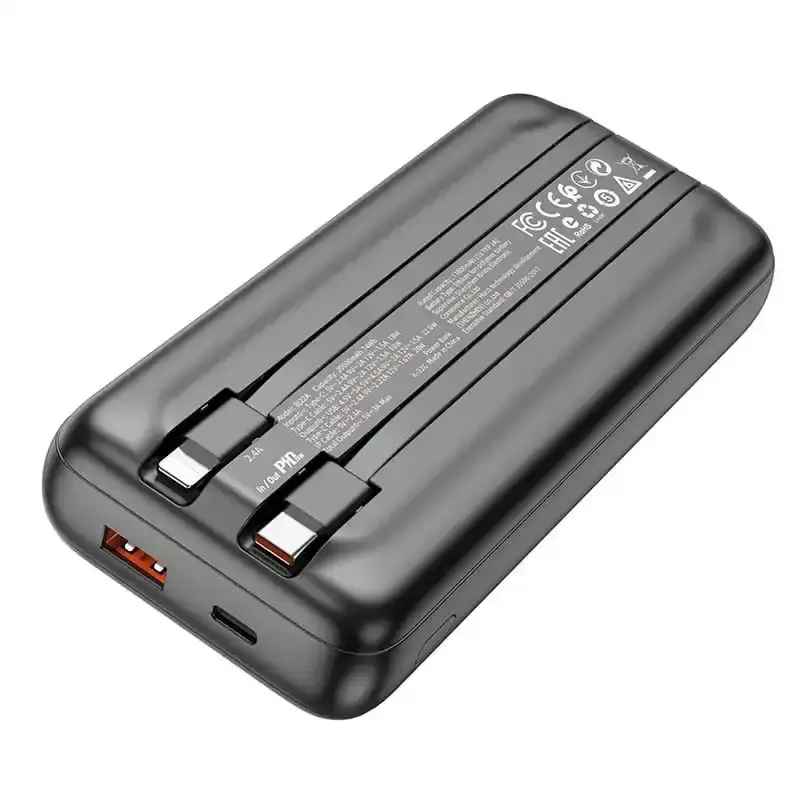 power bank BOROFONE BJ22A PD20W 20000mAh чорний), зображення 4 power bank BOROFONE BJ22A PD20W 20000mAh чорний), зображення 4