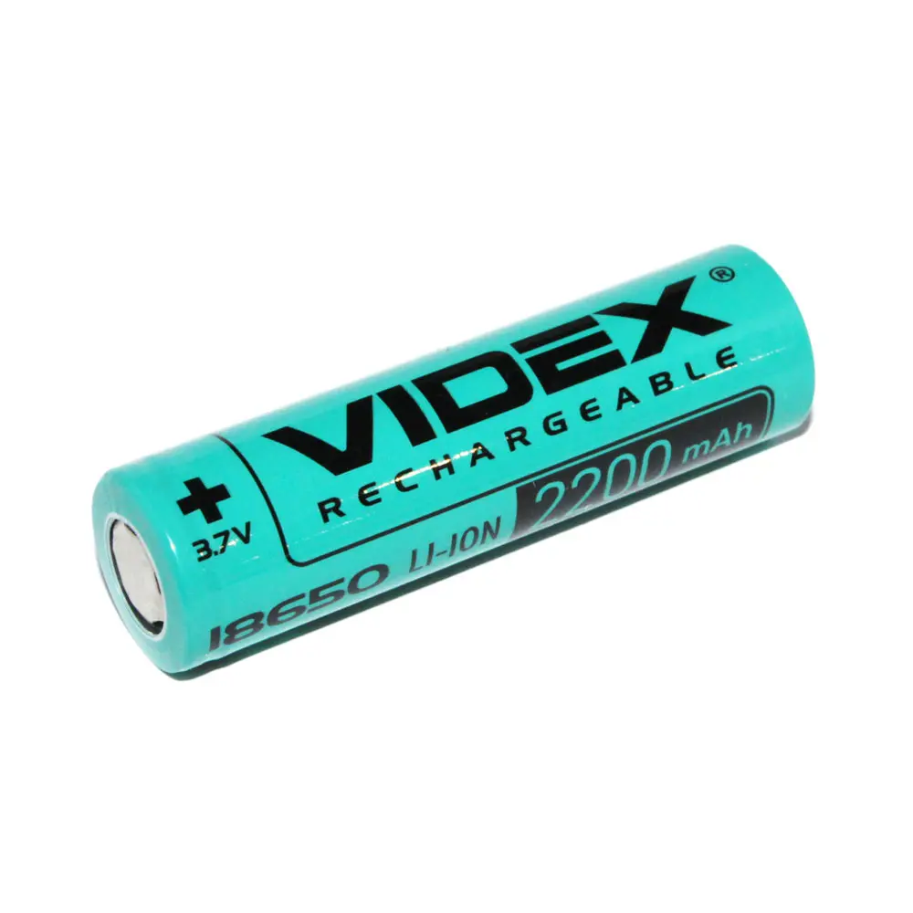 Акумулятор Літієвий Li-ion Videx 18650 2200mAh (без захисту)), зображення 2
