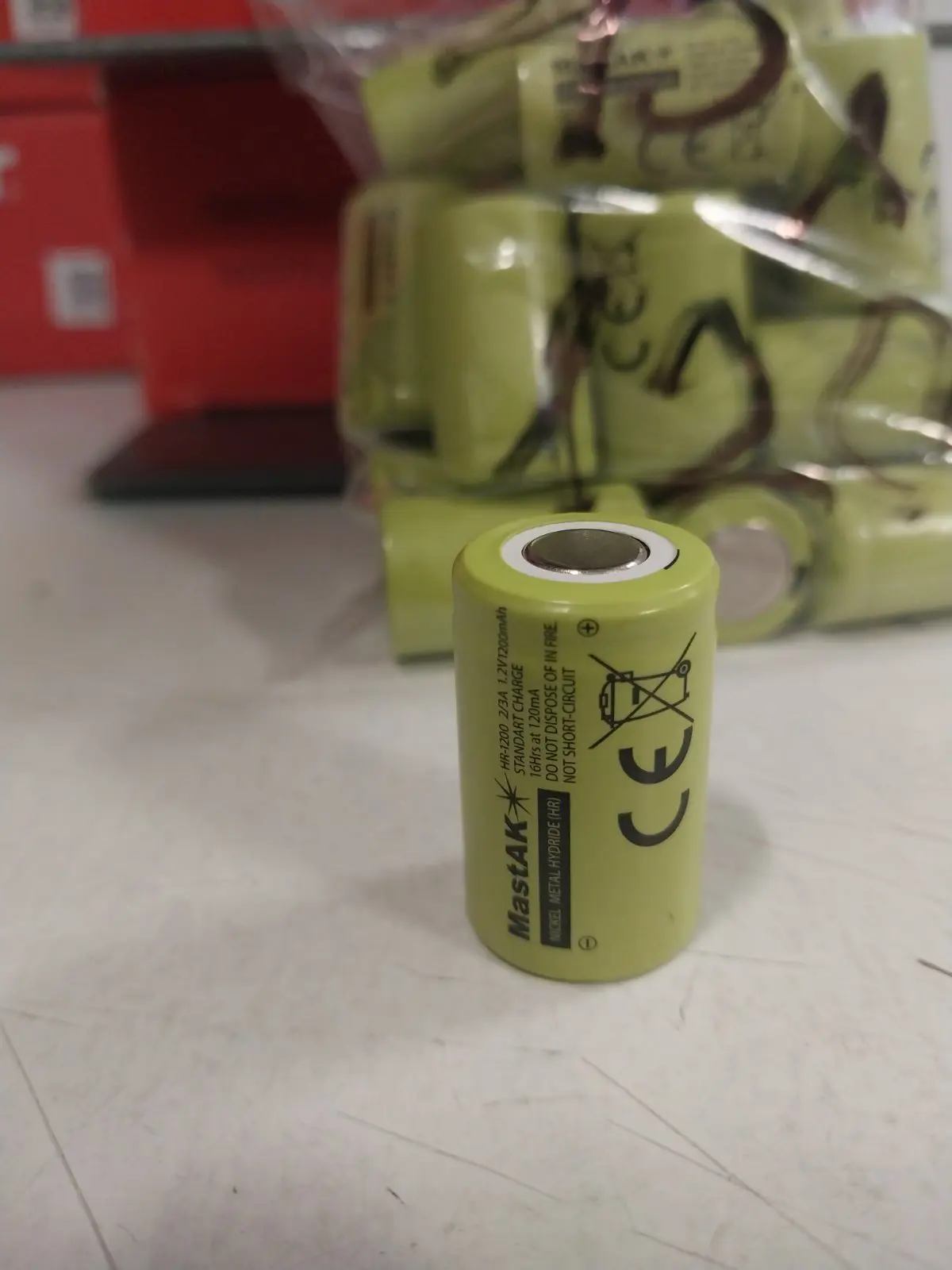 Акумулятор MastAK Ni-MH 2/3A 1,2V 1200 mAh від батарейки.com.ua
