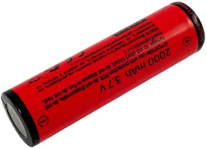 Акумулятор літієвий Li-on TITANUM 18650 2000 mAh 3.6V (без захисту)), зображення 3