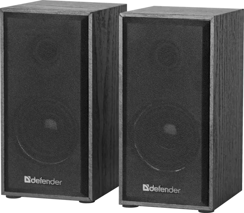 Акустика DEFENDER 2.0 SPK 240 USB 6W black (Дерев’яний корпус, Регулятор гучності на кабелі, Гумові ніжки) від батарейки.com.ua