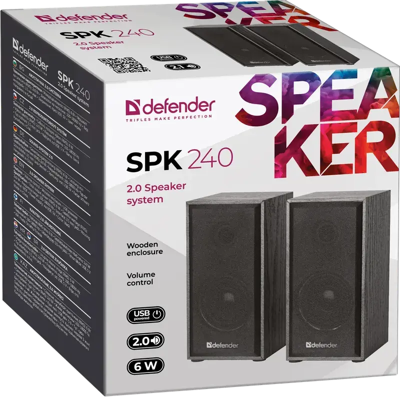 Акустика DEFENDER 2.0 SPK 240 USB 6W black), зображення 7
