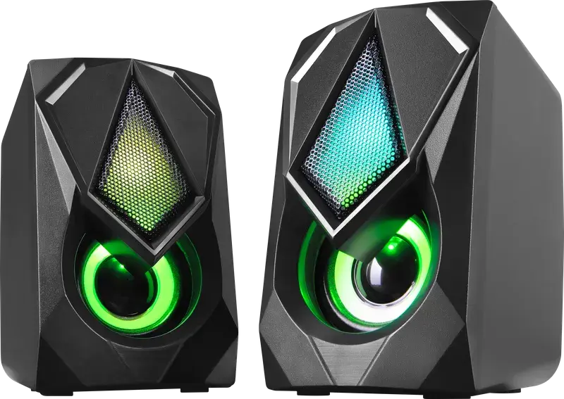 Акустика DEFENDER 2.0 Solar 1 6Вт підсвітка живлення від USB (регулятор гучності на кабелі, гумові накладки не ковзає по столу) від батарейки.com.ua