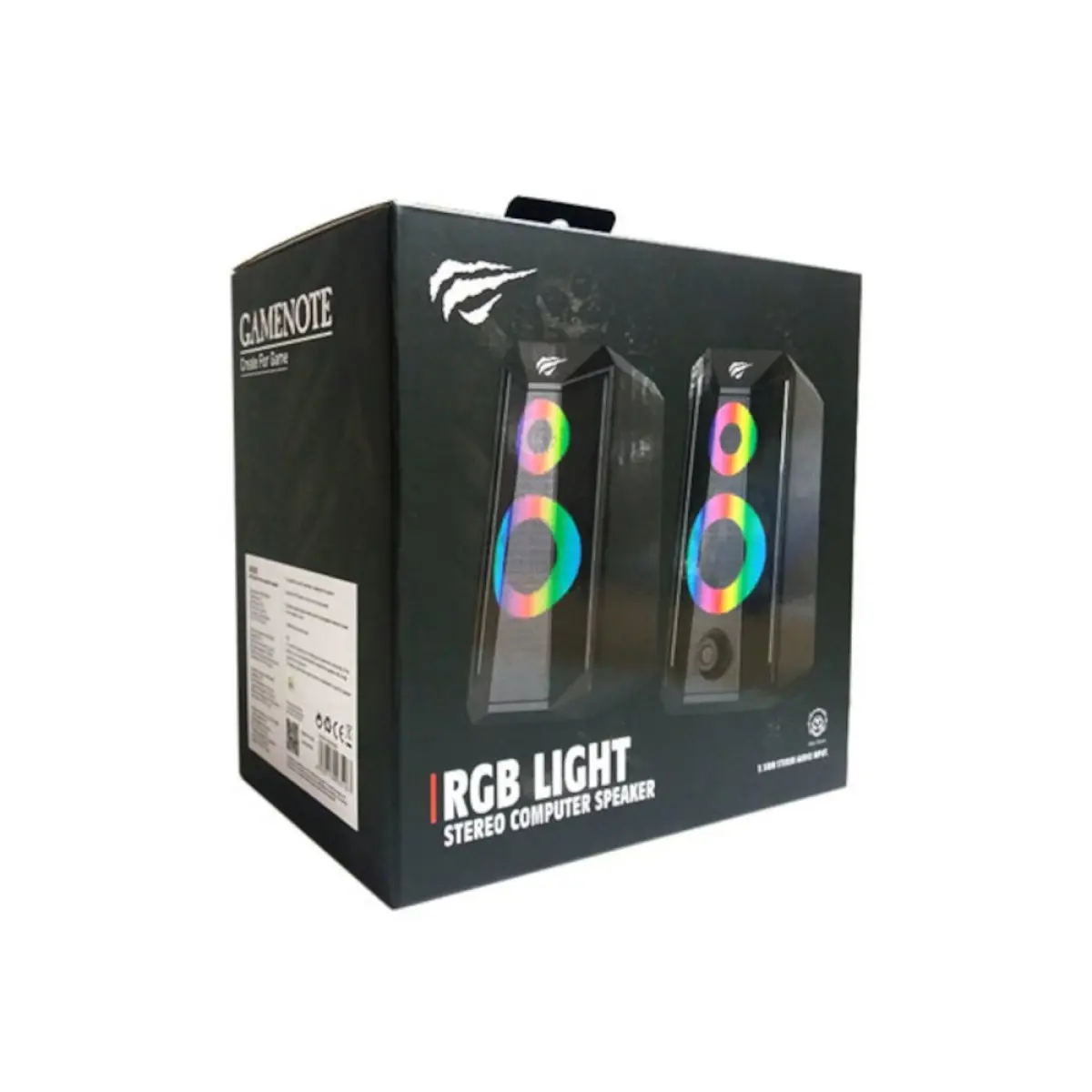 Акустика HAVIT THV-SK202 USB 2.0 Black (Потужність 3W x 2 (RMS), RGB підсвічування, Підключення через USB 2.0 та AUX (3.5мм), Матеріал – Пластик, Опір 4 Ом)), зображення 3