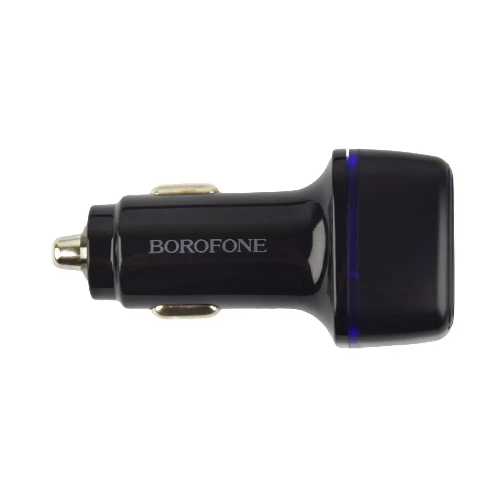 Автомобільне зарядне BOROFONE BZ14A Mercury PD20W QC3.0 USB-A USB-C 3A black), зображення 4