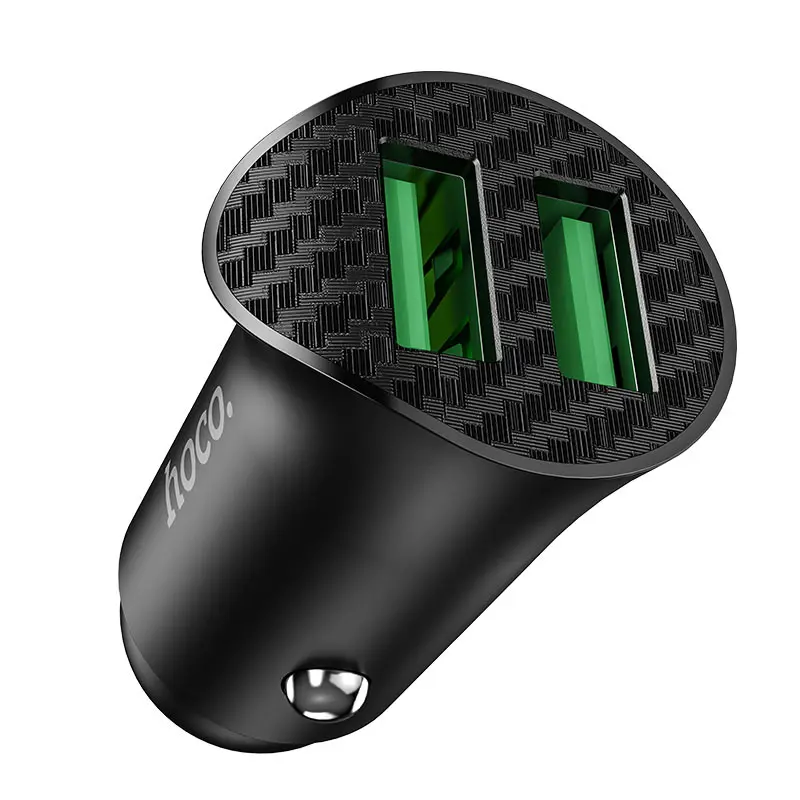 Автомобільне зарядне HOCO Z39 2USB QC3.0 18W Black ), зображення 2 Автомобільне зарядне HOCO Z39 2USB QC3.0 18W Black ), зображення 2