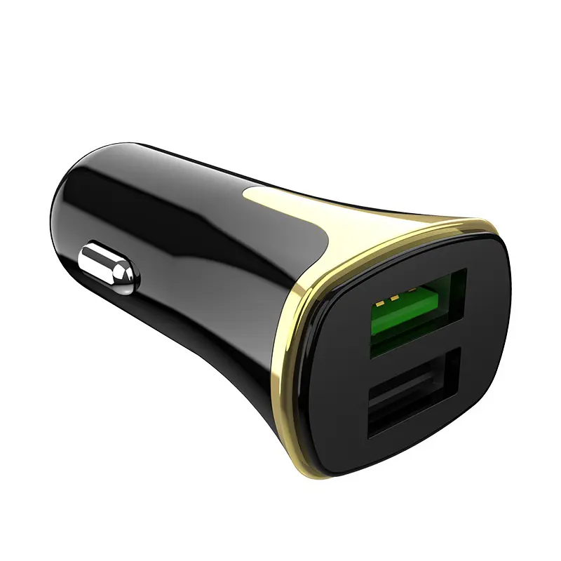 Автомобільне зарядне Hoco Z31 QC3.0 3,4А 2USB Чорний), зображення 3