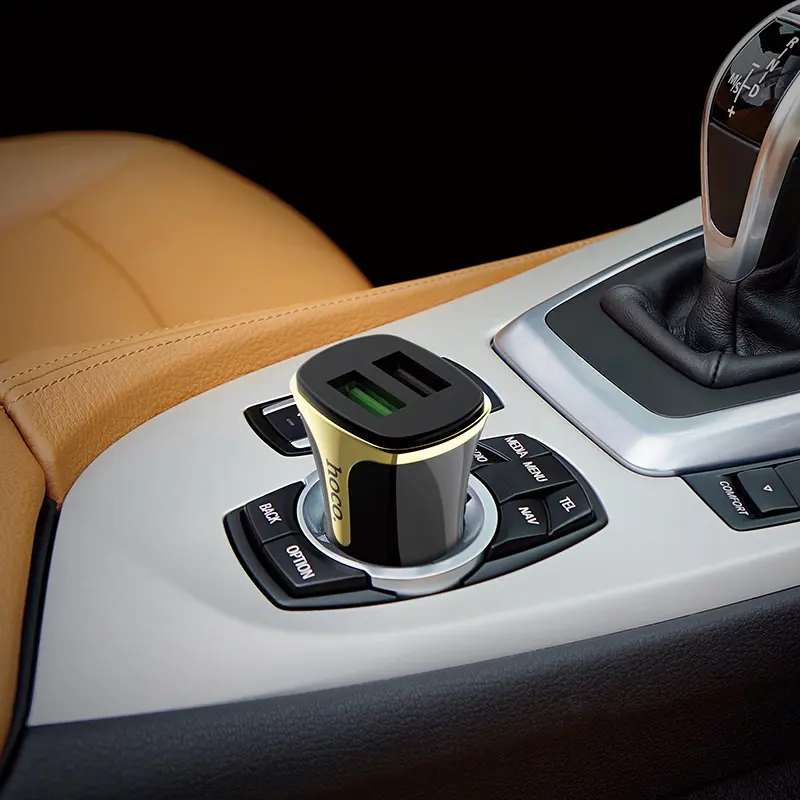 Автомобільне зарядне Hoco Z31 QC3.0 3,4А 2USB Чорний), зображення 5
