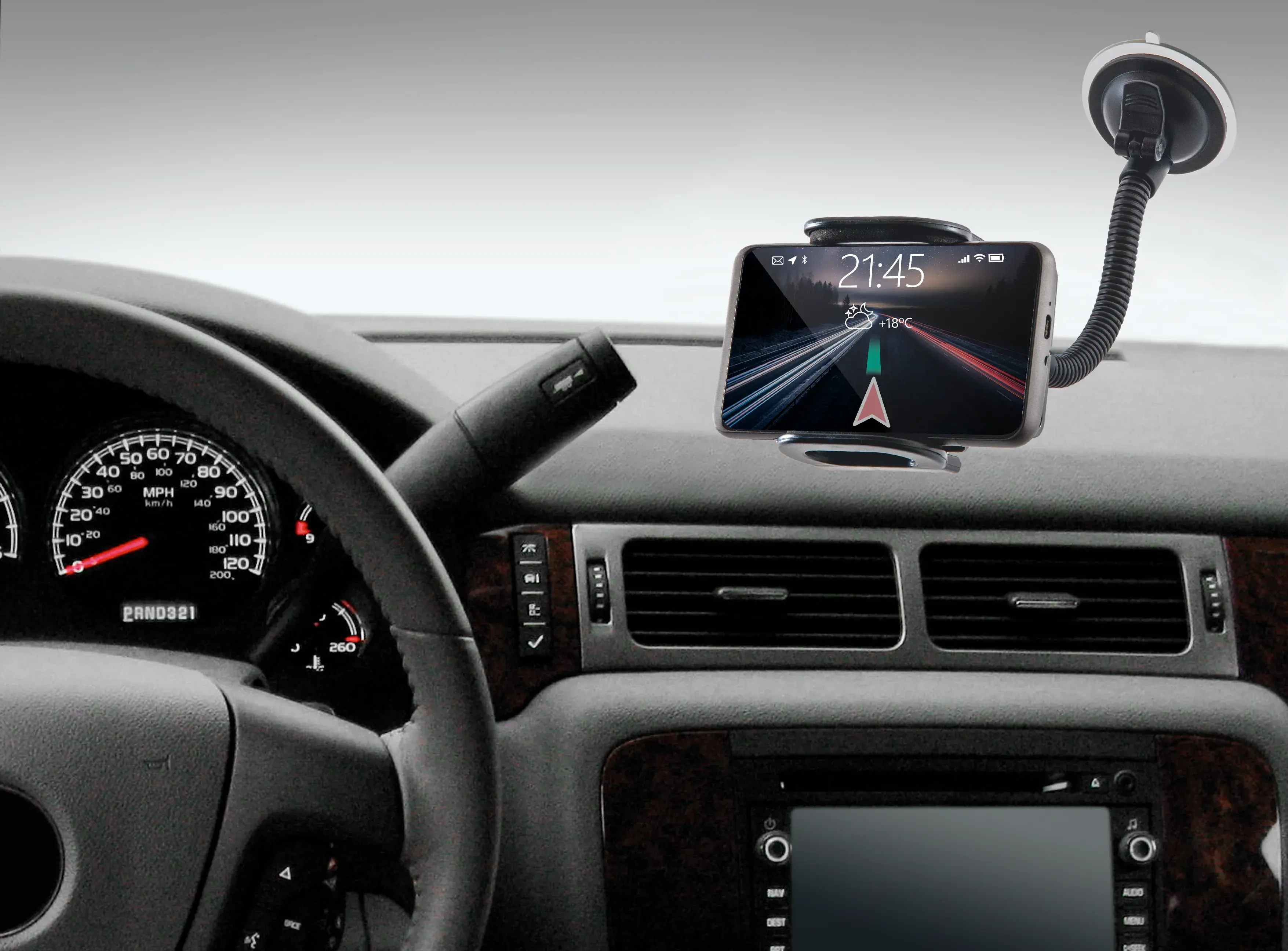 Автотримач DEFENDER Car holder 111 чорний), зображення 8