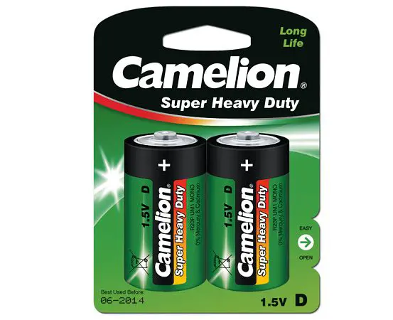 Батарейка CAMELION R20 D 2BL Green), зображення 2