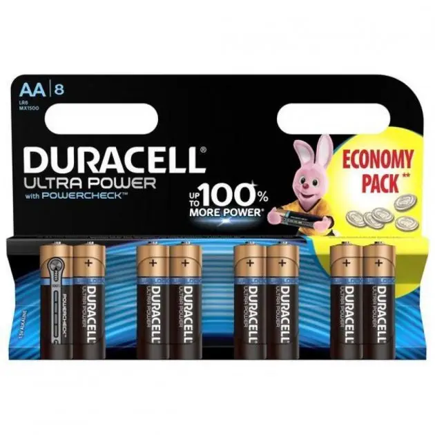 Батарейка DURACELL LR06 MX1500 ULTRA 1x8 шт. - батарейки.com.ua