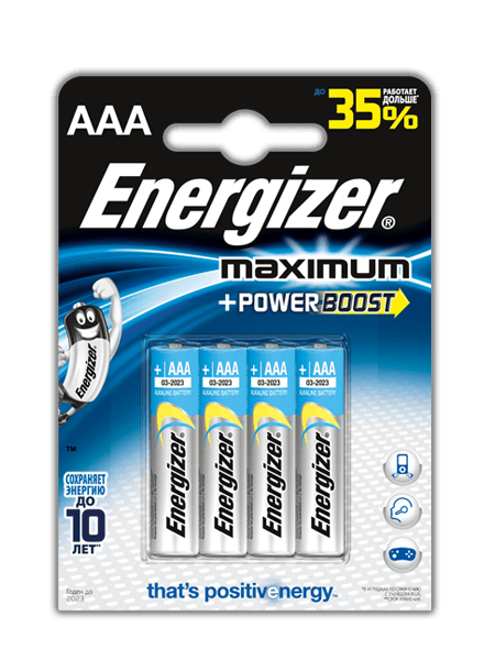 Батарейка ENERGIZER LR03 MAX PLUS 1x4шт. від батарейки.com.ua