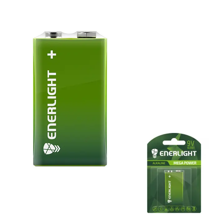 Батарейка ENERLIGHT 6LR61 MEGA POWER BL1 від батарейки.com.ua