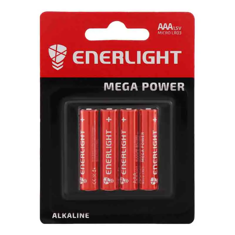 Батарейка ENERLIGHT LR3 MEGA POWER BL4 - купити на батарейки.com.ua