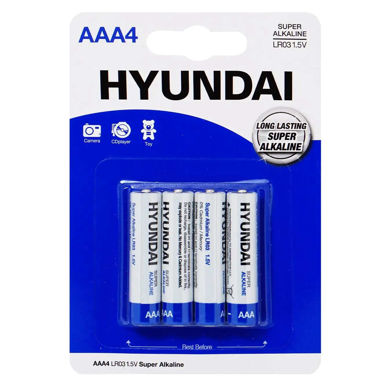 Батарейка HYUNDAI AAA LR03 4BL), зображення 3 Батарейка HYUNDAI AAA LR03 4BL), зображення 3