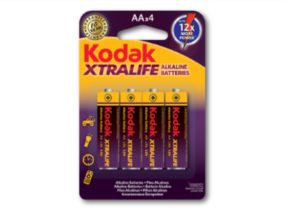 Батарейка KODAK XtraLife alk LR06 AA 1x4 шт. блистер 80 упаковок - купити на батарейки.com.ua