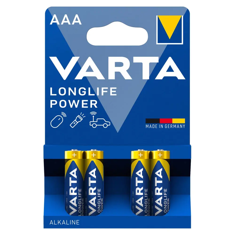 Батарейка VARTA 4903 (LR03) LONGLIFE Power 1x4 шт на батарейки.com.ua
