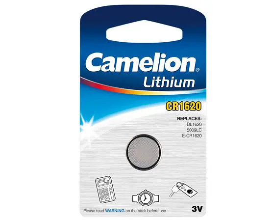 Батарейка літієва CAMELION CR1620 1BL), зображення 2