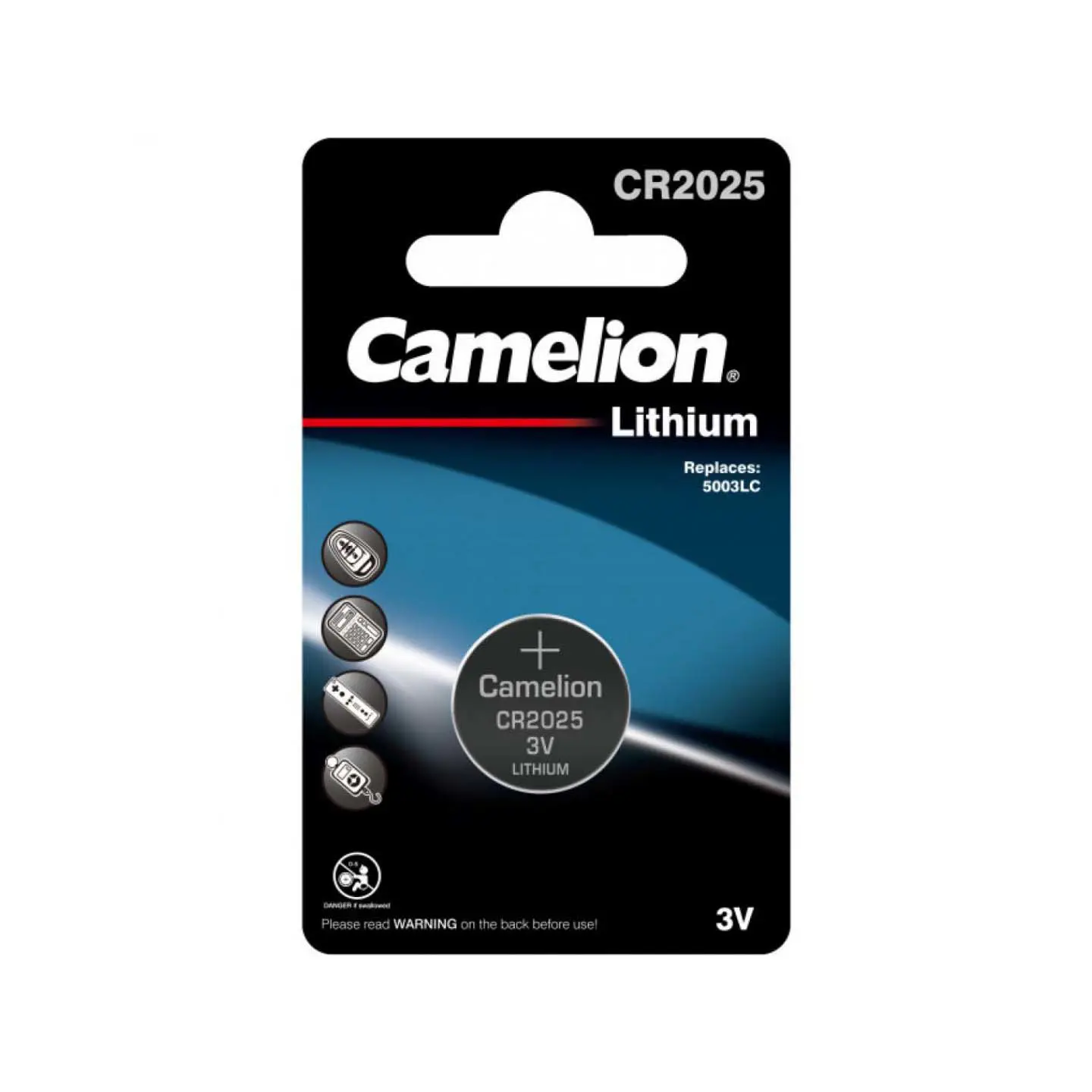 Батарейка літієва CAMELION CR 2025 / 1 BL), зображення 2