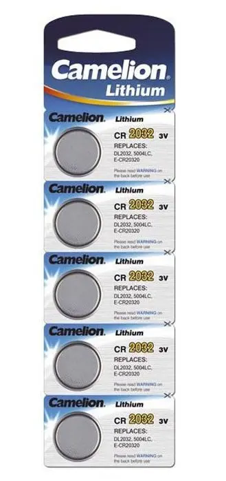 Батарейка літієва CAMELION CR 2032 / 5 BL на сайті батарейки.com.ua
