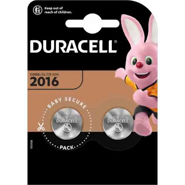 Батарейка літієва DURACELL DL2016 DSN 2 шт. на батарейки.com.ua