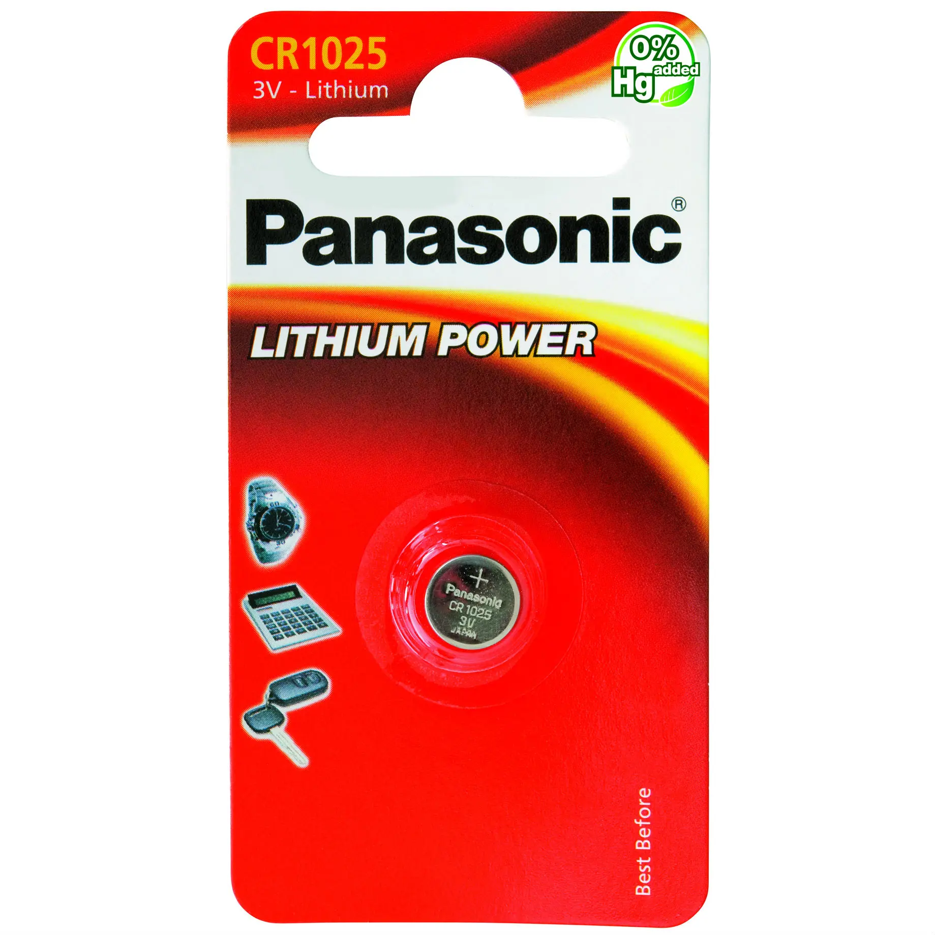 Літієва батарейка PANASONIC CR1025, 3V, 1 штука - купити на батарейки.com.ua