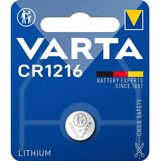Літієва батарейка VARTA Lithium 6216 (CR1216) для електронних пристроїв - батарейки.com.ua