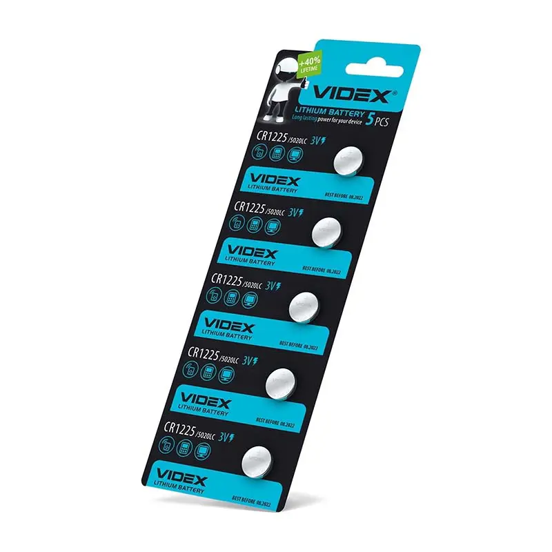 Батарейка літієва VIDEX CR 1225 Lithium), зображення 2 Батарейка літієва VIDEX CR 1225 Lithium), зображення 2