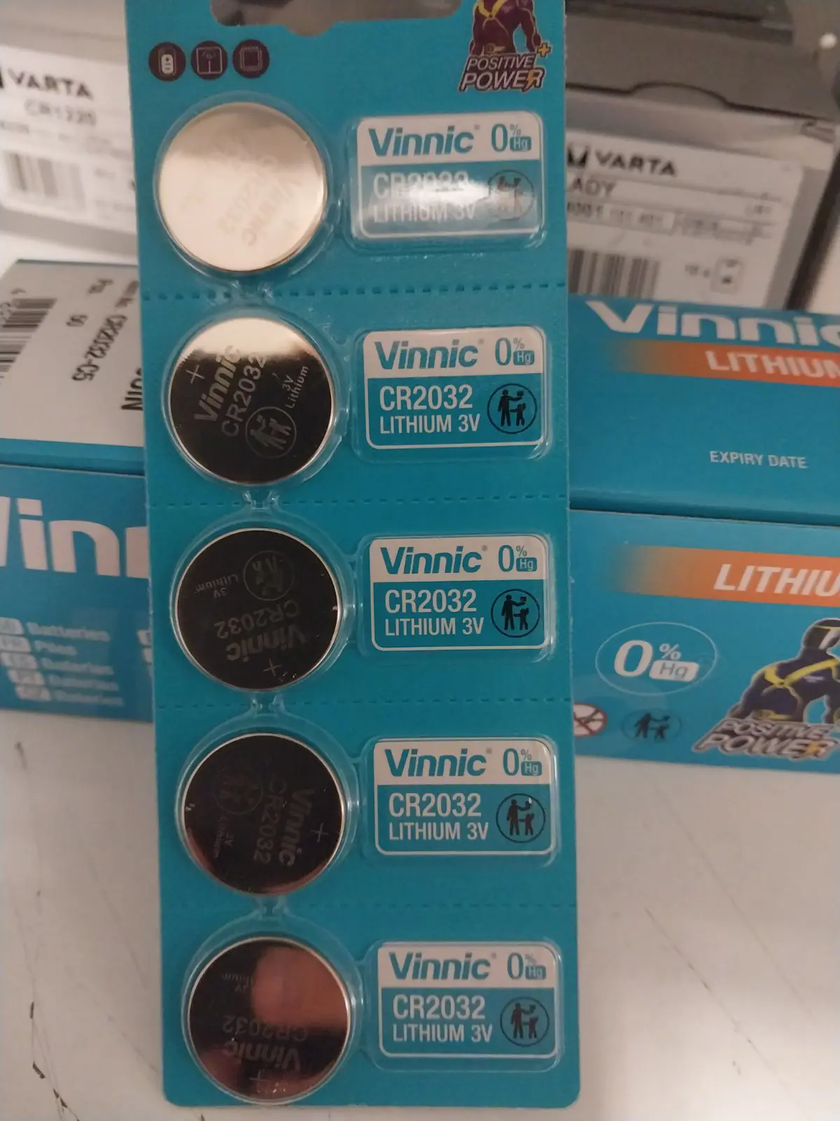 Батарейка літієва VINNIC CR 2032 5BL), зображення 2