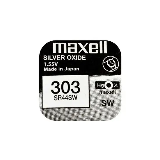 Батарейка в годинник MAXELL SR44SW (303) 1x10 (NEW EUROPE) - батарейки.com.ua