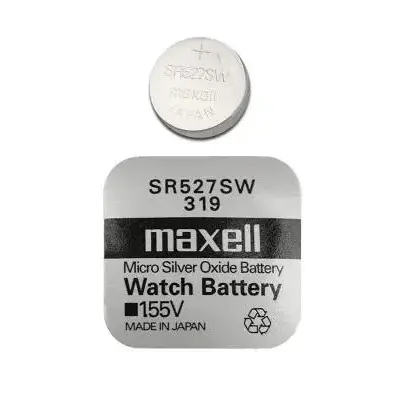 Батарейка для годинника MAXELL SR527SW-B1 (319) в упаковці 1x10 на батарейки.com.ua