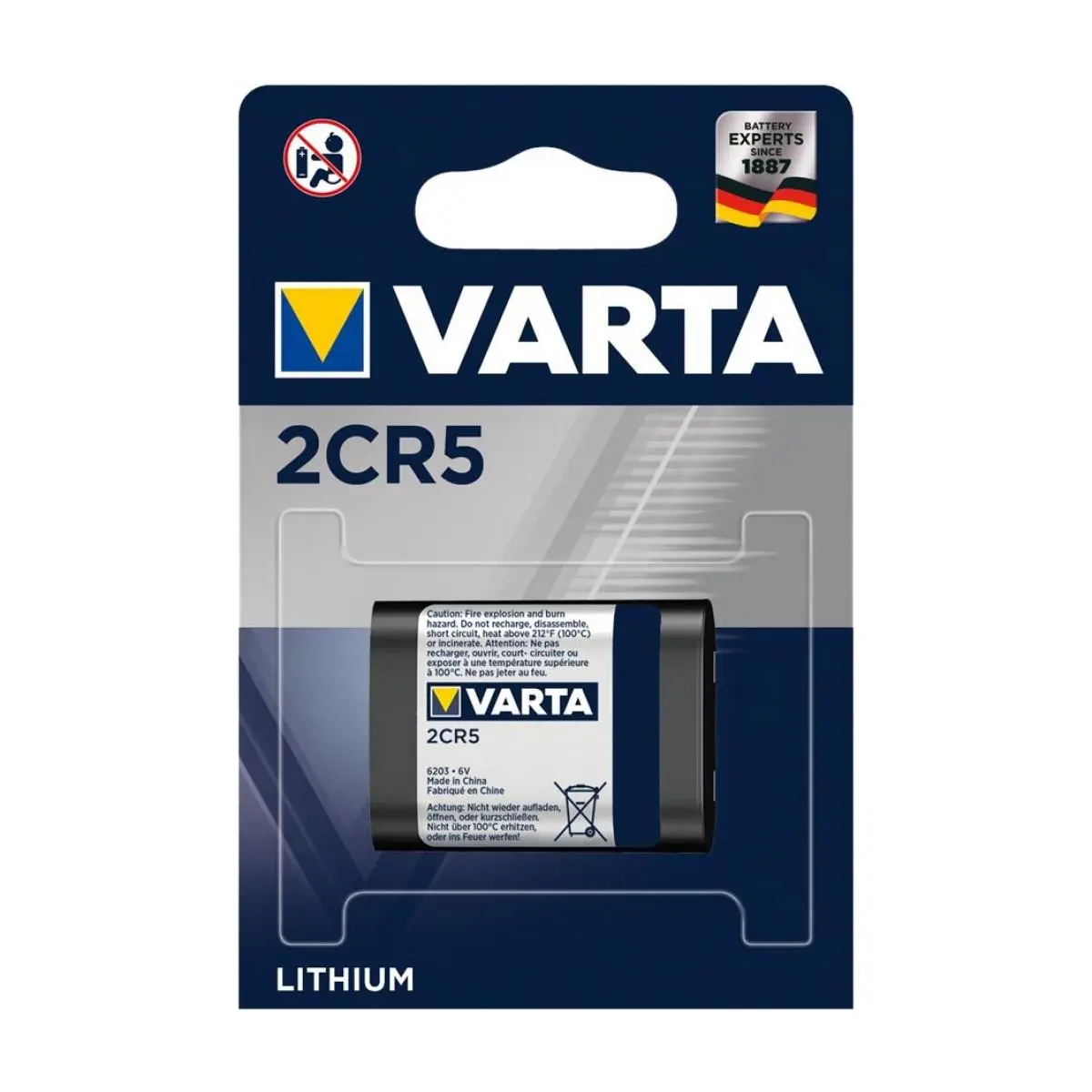 Батарейка в змішувач VARTA Lithium 6203 2CR5 1BL), зображення 2