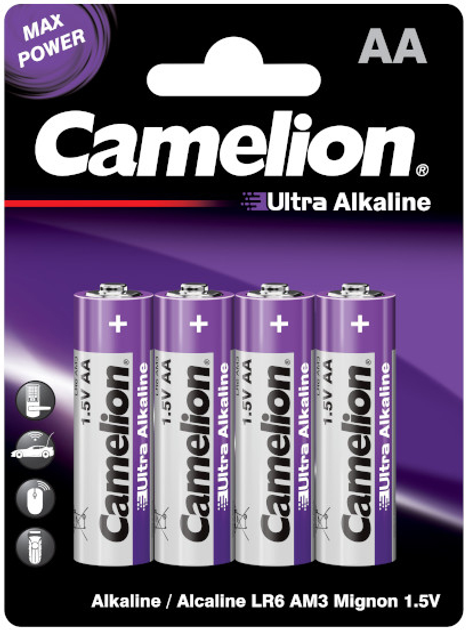 Батарейка CAMELION LR6 АА Ultra Alkaline 4BL), зображення 2