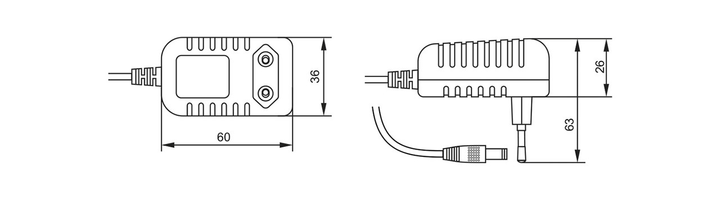 Блок живлення MastAK SW-2051(2,5) 5V 1A з кабелем довжина 1м, штекер 5.5х2.5мм), зображення 4
