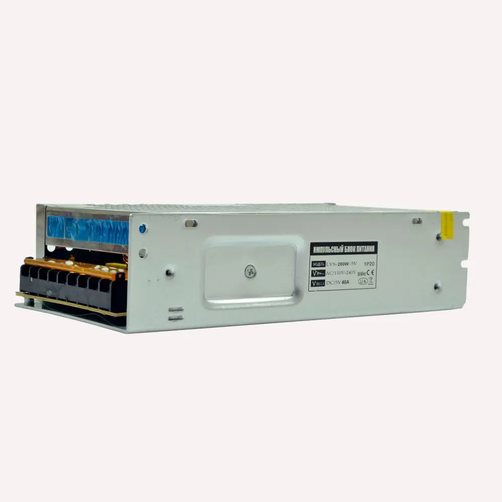 Блок живлення VST-200-5 220В 5V 40A 200W IP20 перфорований корпус), зображення 3 Блок живлення VST-200-5 220В 5V 40A 200W IP20 перфорований корпус), зображення 3