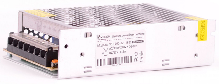 Блок живлення Venom VST-100-12 12V 9A 100Вт IP20 перфорованний корпус), зображення 3