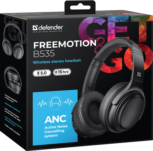 Bluetooth Навушники DEFENDER FreeMotion B535 black), зображення 8
