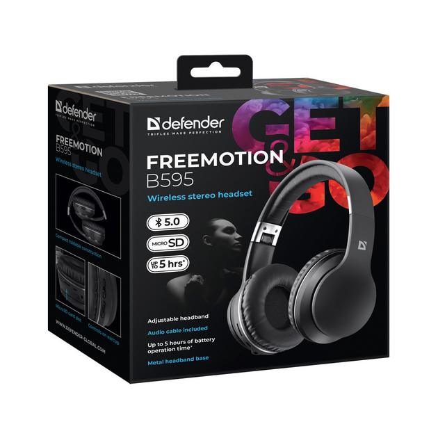 Bluetooth Навушники DEFENDER FreeMotion B595), зображення 7 Bluetooth Навушники DEFENDER FreeMotion B595), зображення 7