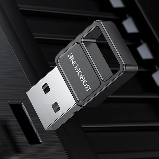 Bluetooth адаптер BOROFONE DH8 USB BTчорний), зображення 7 Bluetooth адаптер BOROFONE DH8 USB BTчорний), зображення 7