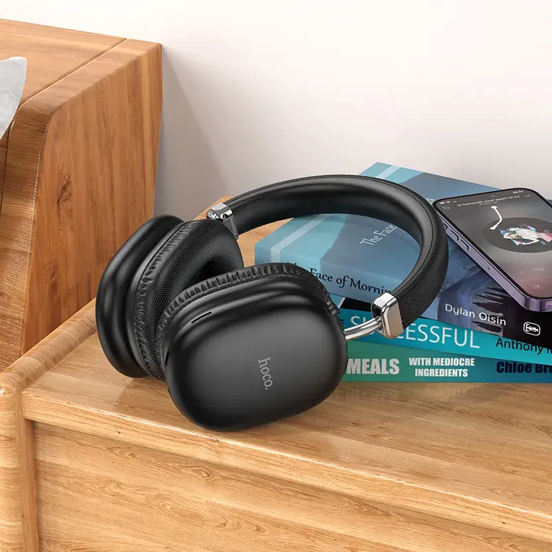Bluetooth навушники HOCO W35 Free Music BT5.3/40hours black), зображення 6