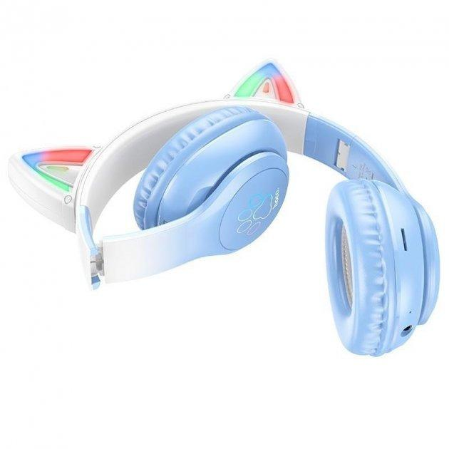 Bluetooth навушники Hoco W42 V5.3 blue), зображення 3 Bluetooth навушники Hoco W42 V5.3 blue), зображення 3